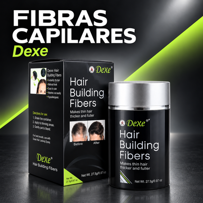 Dexe Fibras Capilares - fondo oscuro